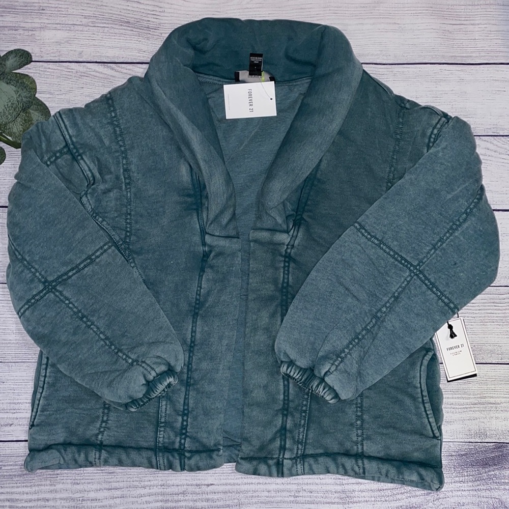 NWT Forever 21 Plus Size Mineral Wash Jacket